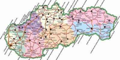 Slovakian nähtävyydet kartta