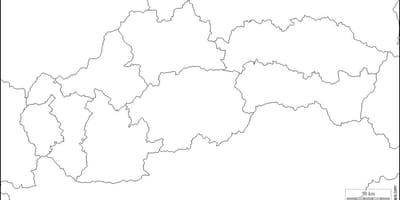 Kartta Slovakia tyhjä 