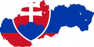 Kartta Slovakian lippu